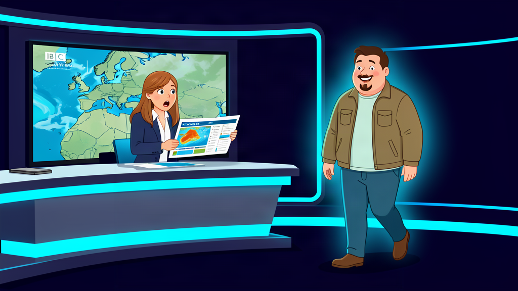 Moment Peter Kay gatecrashes BBC weather report