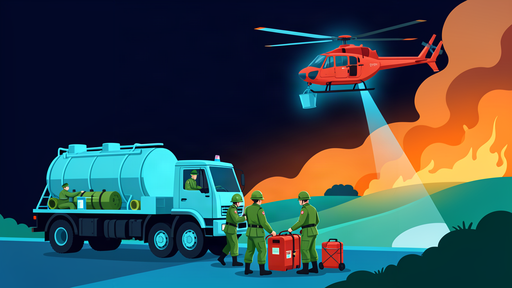 Military sent in to help emergency services fight wildfires across Wales