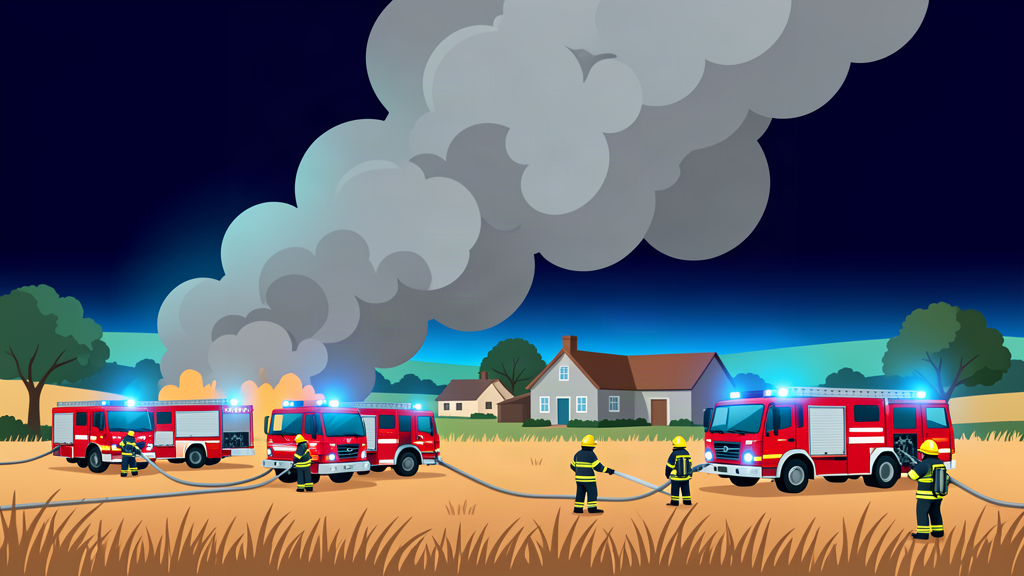 Major incident declared as wildfire spreads to buildings near Stratford-upon-Avon