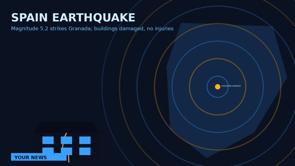 Magnitude 5.2 Earthquake Strikes Southern Spain Near Granada, Damaging Buildings