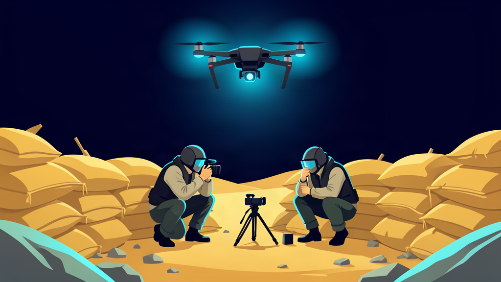 BBC team takes cover as Houthi drone spotted on Yemen front-line