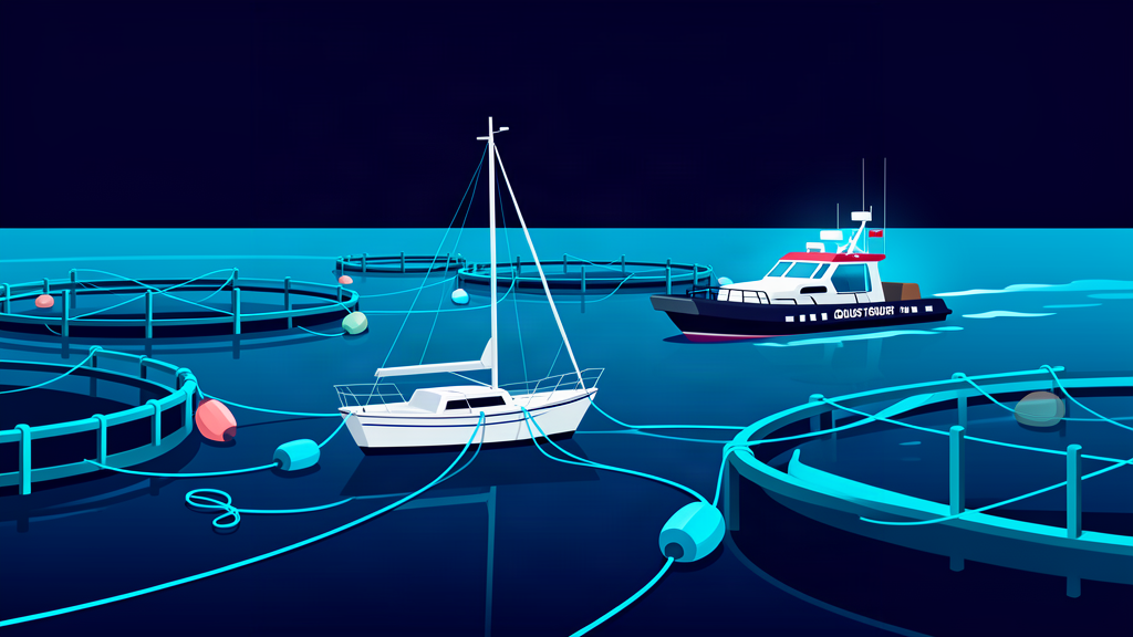 Six people rescued after yacht gets tangled in fish farm