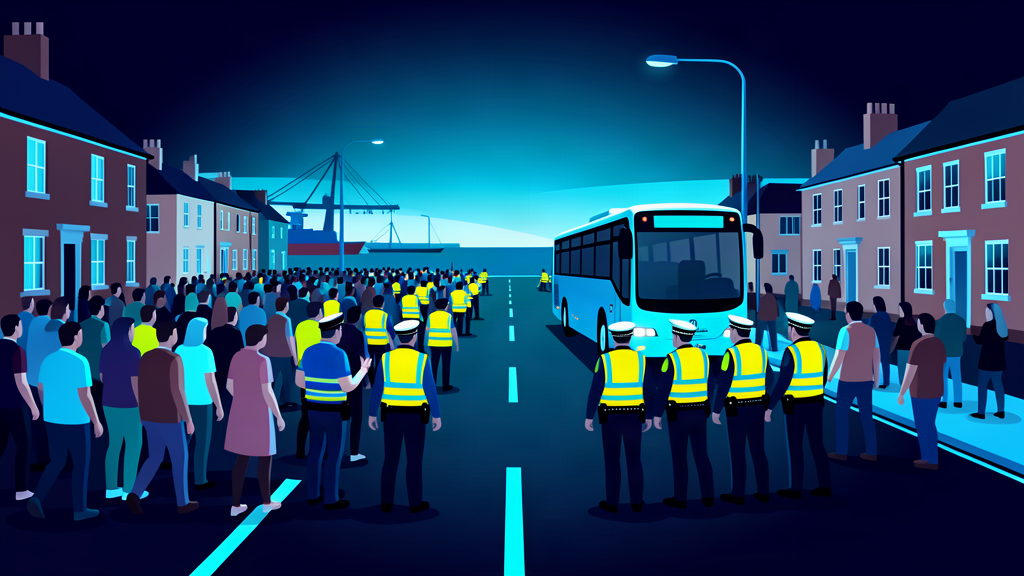 Protesters block roads in Portsmouth as 140 migrants rescued