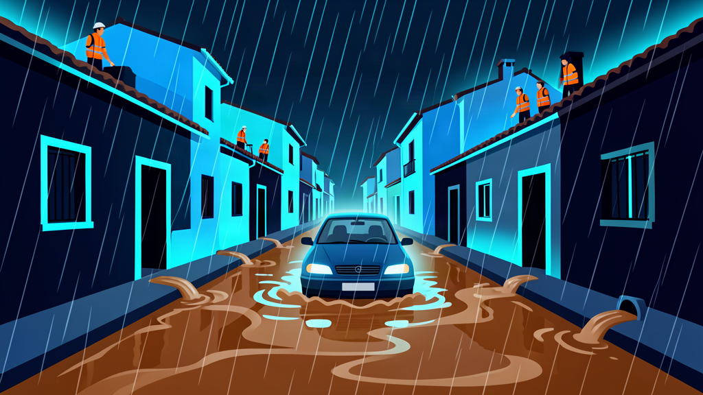 Floods sweep cars through Spanish streets after near-record rainfall kills woman