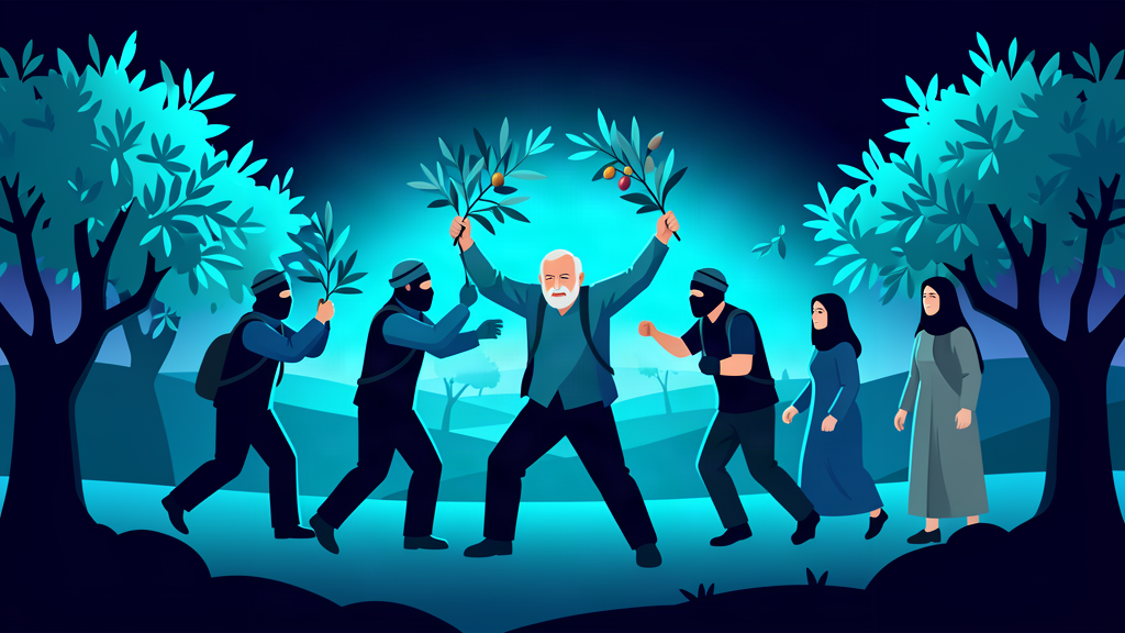 Palestinians and US journalist injured by Israeli settlers in West Bank harvest attack